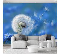 Mural de pared con diseño botánico de diente de león, 350 x 256 cm, papel pintado fotográfico 3D, no tejido, para salón, dormitorio, TV, sofá, fondo, decoración de pared familiar