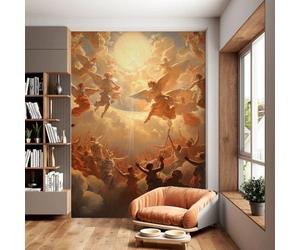 Mural De Pared Con Diseño De Ángeles En El Cielo Para Decoración Del Hogar,La Oficina,La Sala De Estar Y El Dormitorio. Papel Tapiz Personalizable-300X210Cm