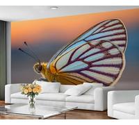 Mural de pared con mariposas vibrantes, papel pintado con intrincado patrón de alas para sala de estar, decoración de pared inspirada en la naturaleza 300x230cm (No es autoadhesivo)