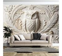 Mural De Pared Con Relieve De Búho, 600 × 420 Cm Papel Pintado Fotográfico Grande, No Tejido, 3D Rollo De Papel Pintado Mural Revestimientos De Pared Para Decoración Del Hogar, Dormitorio, Sa