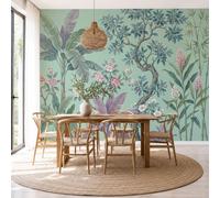 Mural de pared de Oriental Jardín, papel pintado fotográfico con Banano Árbol Antiguo, 450 x 315cm (ancho x alto), mural fotográfico decorativo para sala de estar, dormitorio, oficina