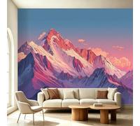 Mural de pared escénico natural para dormitorio, sala de estar, montaña amanecer nubes, efecto 3D, papel pintado fotográfico, arte de pared no tejido, moderno, comedor, pasillo, revestimiento de pared