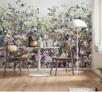Mural De Pared Gigante Floral Para Comedor 368x248 CM Flores Verdes