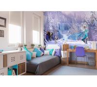 Mural De Pared Infantil Foto Wallpaper Disney Frozen Elsa Azul Papel 368x254cm