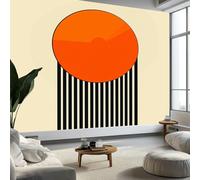 Mural de Pared Moderno 3D Minimalismo Papel Tapiz Fotográfico Impreso, Rayas De Sol Abstractas Decoración de Póster No Tejido para Sala de Estar y Dormitorio Infantil 450 x 280 cm