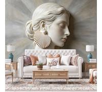 Mural De Pared Mujer Elegante Papel Pintado Autoadhesivo 3D En Relieve, Papel Adhesivo Impermeable 500Cmx280Cm(Hxw), Papel Tapiz Removible Autoadhesivo Para Dormitorio Y Sala De Estar - Lienzo N