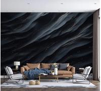 Mural de pared Ondas De Estratos Rocosos Texturas Minerales, Papel Pintado Fotográfico Seda, 250 x 175cm (ancho x alto) para Decoración del Hogar, Salón, Dormitorio, Habitación Infantil