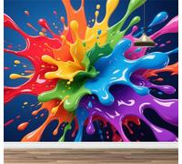 Mural de pared Pintar Colores Del Arco Iris Papel pintado fotográfico grande Arte Abstracto murales impermeables para dormitorio infantil guardería decoración de fiesta 826x589cm