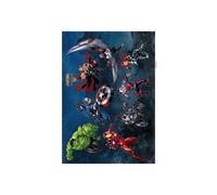 Mural de pegatinas - KOMAR - Equipo de Avengers - Multicolor - 50x70 cm - Decoración infantil