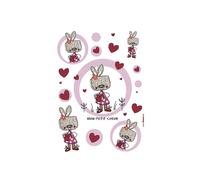 Mural de pegatinas - KOMAR - Mon Petit Coeur - 50x70 cm - Rosa - Decoración infantil