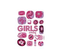 Mural de pegatinas - KOMAR - Solo para chicas - 50x70 cm - Multicolor - Decoración infantil