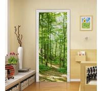 Mural De Puerta 3D Para Decoración Interior Del Hogar Paisaje De Naturaleza Forestal 90 X 210 Cm Pegatinas De Puerta, Póster, Papel Tapiz Para Sala De Estar, Dormitorio, Baño, Oficina, Pegatin 0