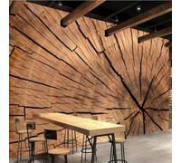 Mural de PVC autoadhesivo 3D papel tapiz creativo retro con vetas de madera decoración del hogar pintura de pared arte de pared pegatina