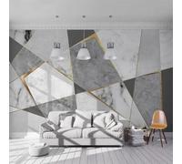 Mural de PVC autoadhesivo 3D papel tapiz geométrico dorado fondo de mármol decoración del hogar pintura de pared arte de pared pegatina