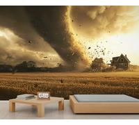 Mural de tornado, murales de pared de tormenta, papel pintado de desastres naturales para inquilinos, sala de estar, dormitorio, pasillo, decoración de fondo de TV, 200 x 140 cm