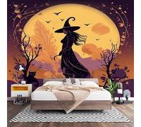 Mural Decorativo para Pared de TNT XXL 300x210 cm, Magia Cuentos de Hadas Anime Halloween Papel Pintado Decoración Interior, PúRpura Revestimiento de Pared Fotomural para Oficina y Comedor 200x140 cm