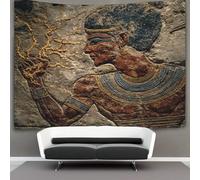 Mural del antiguo Egipto que muestra el puño de un hombre brillando con un rayo Tapiz De Pared Tapices Estéticos Decoración De Habitación Para,sala Estar,universidad Decoración Del Hogar 180cmx230cm