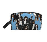 Mural del Perro de montaña de Berna, Bolsa de Maquillaje Bolsa de cosméticos Bolsa de artículos de tocador de Viaje portátil Organizador de Bolsa de Maquillaje