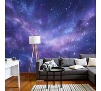 Mural El Vasto Universo 400 X 280 Cm Murales Decorativos Pared Estilo Ciencia Ficción Fantástica Papel Pintado, Moderno Decoración De Paredes Para Salón Dormitorio Pasillo Comedor