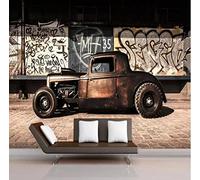 Mural Foto Papel Pintado - Garabato De Coche En Ruinas - Papel Pintado Autoadhesivo - Adhesivo De Pared 3D Para Dormitorio - Decoración De Regalo Con Imagen De Póster De Pared 3D - Para Sala De Estar