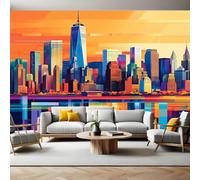 Mural Fotográfico Arquitectura de la ciudad de Nueva York Papel Pintado 3D Tejido No Tejido Moderno Arte Dormitorio Sala de Estar Hogar TV Fondo Pared PóSter Decorativo 350x250 cm