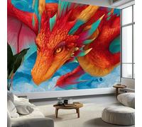 Mural fotográfico de dragón gigante de fantasía, bestia divina, multicolor, no tejido, requiere pasta de papel tapiz para sala de estar, dormitorio, habitación de los niños, decoración de póster