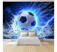 Mural Fotográfico Futbol Rayo Azul 250x175 cm Murales Decorativos Pared 3D Papel Pintado, Moderno Decoración de Paredes para salón Dormitorio Pasillo Comedor