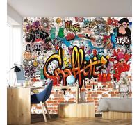 Mural Fotográfico Personalizado,Papel Tapiz 3D Con Grafiti,Fondo De Sofá,Pared,Mural Fotográfico,Decoración De Sala De Estar,Papeles Tapiz-250X175Cm