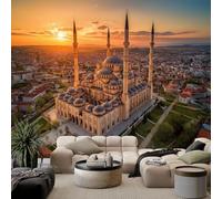 Mural Fotográfico Vista del amanecer en la ciudad 250x175 cm Murales Decorativos Pared 3D Papel Pintado, Moderno Decoración de Paredes para salón Dormitorio Pasillo Comedor