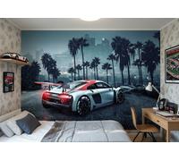 Mural Gigante Papel Pintado Audi R8 IN L. A. Chlildren's Beedroom Deco SPORTS De