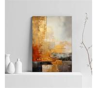 Mural grande enmarcado, arte de pared abstracto moderno de estilo americano, adecuado para decoración de sala de estar (30 x 45 cm (12 x 18 pulgadas) con marco)