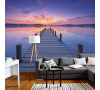 Mural Lago Al Atardecer 450 X 315 Cm Murales Decorativos Pared Paisajes Ensueño Papel Pintado, Moderno Decoración De Paredes Para Salón Dormitorio Pasillo Comedor