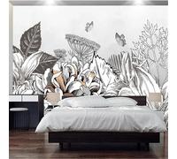 Mural Moderno 3D Decoración Dormitorio Mariposa, Flor, Paisaje Vegetal, Sala De Estar Creativa Sofá Tv Fondo De Pantalla-200Cm×140Cm
