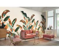 Mural naturaleza etnic palmeras 485943 multicolor de 400 x 300 cm. papel liso. lavable. material de la base: no tejido y método de pegado: pegamento en la pared.