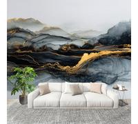 Mural Papel Pintado 3D 200x140cm Abstracto MontañAs Fluido Fotomurales Tejido No Tejido Antiarrugas Póster Gris Murales Fotográfico Moderno Decoración de Paredes