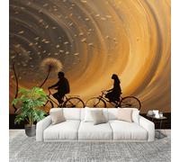 Mural Papel Pintado 3D 400x280cm Silueta De Figura RomáNtica Fotomurales Tejido No Tejido Antiarrugas Póster De Color Claro Murales Fotográfico Moderno Decoración de Paredes