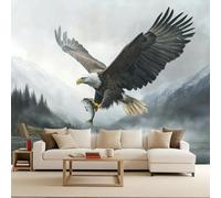 Mural Papel Pintado Águila Calva Volando Pájaro Aguila Murales 3D Papel Tapiz Fotográfico Tejido No Tejido Modernos Fotomurales Decorativos Pared Para Salon Dormitorio Oficina Decoración 250x175 cm