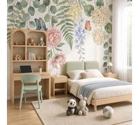 Mural Pared Papel Pintado hojas de eucalipto Paisajes impresos Decorativo para Salón Dormitorio Tamaño 400x280cm No Autoadhesivo