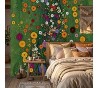 Mural Pared Papel Pintado TNTverde oscuro Inspirado por Gustav Klimt Decorativo para Salón Dormitorio Tamaño Precioso jardín botánico de estilo retro No Autoadhesivo