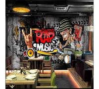Mural Personalizado De Música Hip Hop Y Rock Para Fondo De Karaoke.Papel Pintado 3D Fresco Para Pared-250X175Cm