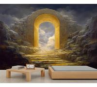 Mural retro de pilares de columnas de arco vintage, portal antiguo, papel tapiz de pared de fantasía de naturaleza para niñas, murales de dormitorio, sala de estar, sofá, gran fondo de TV, pósteres