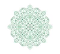 Mural y calcomanía de vinilo para pared Mandala Bohemia Yoga Bohemia 36x36cm Mural artístico Pintura pequeña verde