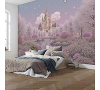 Murales 3D De Seda, Pintado Panorámico Cuentos De Hadas Castillos Mural Para Artística, Papel Tapiz Fotomurales Mariposas Jardines Decoración Póster De Pared Salón Dormitorio, 450 x 315cm