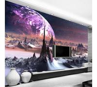 Murales autoadhesivos de PVC Papel pintado 3D Universo Creativo Planeta Pintura mural Fondo pared Salón Dormitorio Arte decorativo