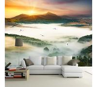 Murales De Pared 3D Paisaje Natural De Montaña Y Bosque Mural De Papel Tapiz Con Impresión Fotográfica，Ilusión Óptica，Póster Decorativo.150x105cm