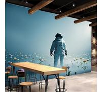 Murales De Pared 500x280cm Flores De Astronauta papel pintado geometrico Universo De Fantasía Decoración mural sin uniones visibles, lienzo de óleo, para espacio abierto o loft