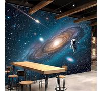 Murales De Pared 500x280cm Galaxia Del Astronauta papel pintado geometrico Universo De Fantasía Decoración mural sin uniones visibles, lienzo de óleo, para espacio abierto o loft