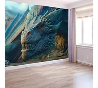 Murales de Pared Animal Dragón Alas Arte de Pared Fantasía Papel Tapiz Fotográfico para Sala de Estar, Dormitorios, Papel Premium 350 x 256 cm (W x H) Tapiz Fotográfico Efecto 3D