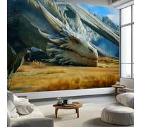 Murales de Pared Animales Dragones Enormes Arte de Pared Arte Fantástico Papel Tapiz Fotográfico para Sala de Estar, Dormitorios, Papel Premium 200 x 140 cm (W x H) Tapiz Fotográfico Efecto 3D