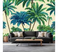 Murales de pared con plantas tropicales, palmeras, papel pintado de estilo exótico, papel pintado decorativo para sala de estar, dormitorio, papel pintado fotográfico, 450 x 315 cm, efecto 3D